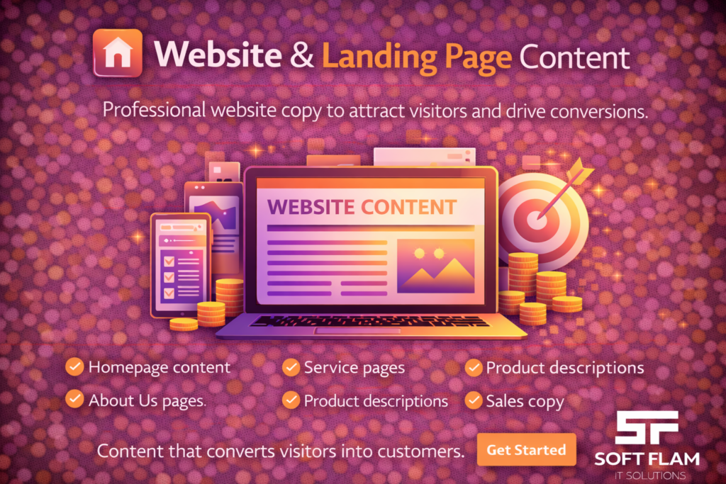 website & landing page content